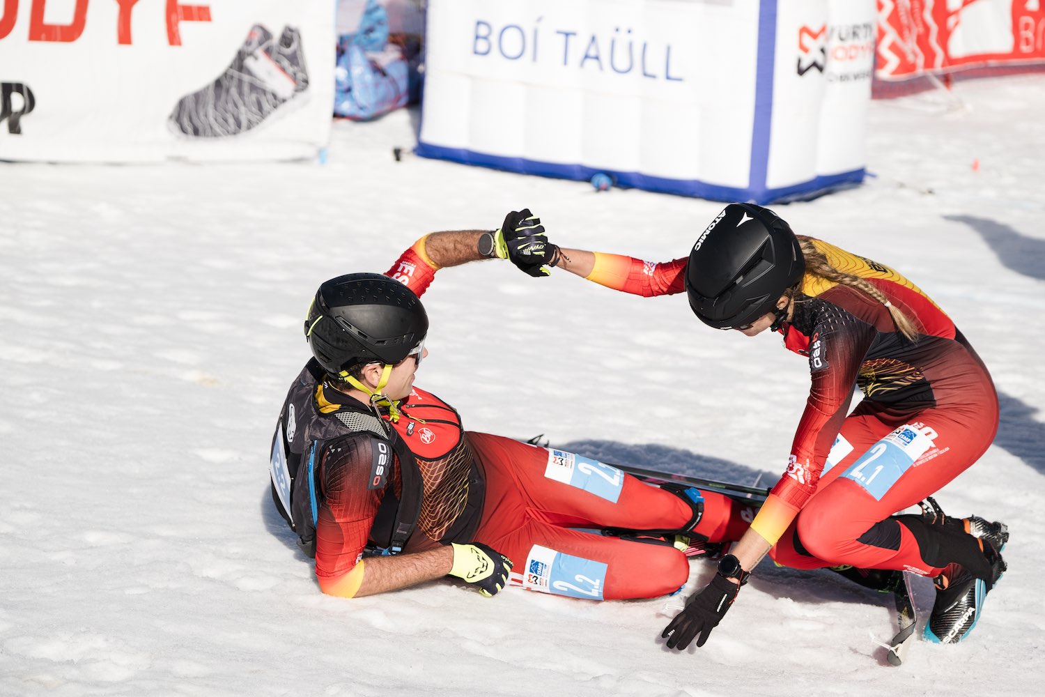 Ana Alonso y Oriol Cardona, plata en Relevos Mixtos de la ISMF World Cup Skimo Boí Taüll