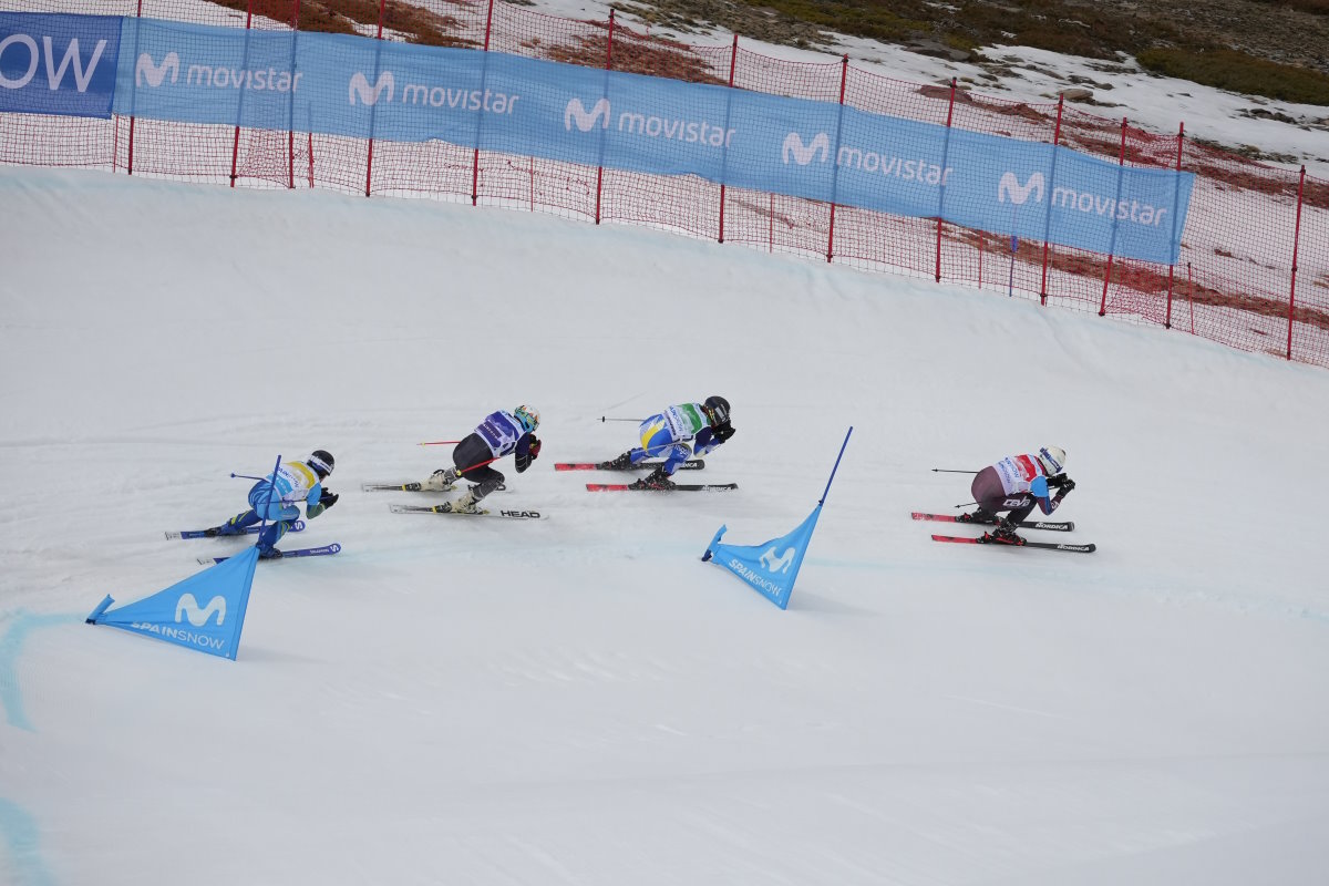 Daniel Benedi y Daniela González campeones de España Movistar de skicross (SX) en Sierra Nevada