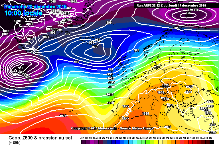 Mapa de altura para domingo a las 10 h