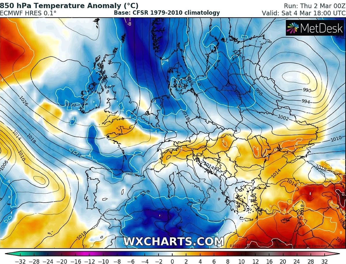 Previsión para el fin de semana: estabilidad el sábado y alguna nevada el domingo