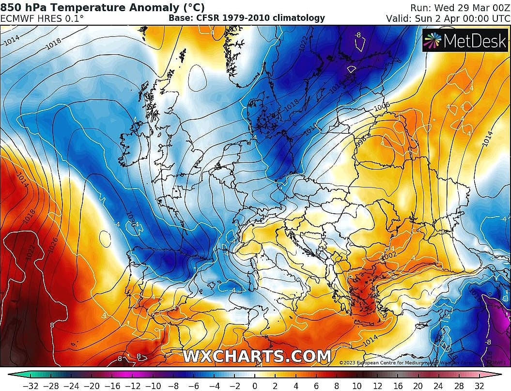 Avance Meteo Semana Santa: Nevadas el fin de semana y montaña rusa en Pascua