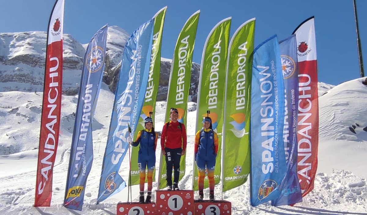 Roberto Piqueras y Mónica Saez campeones de España de Biatlón de Persecución en Candanchú