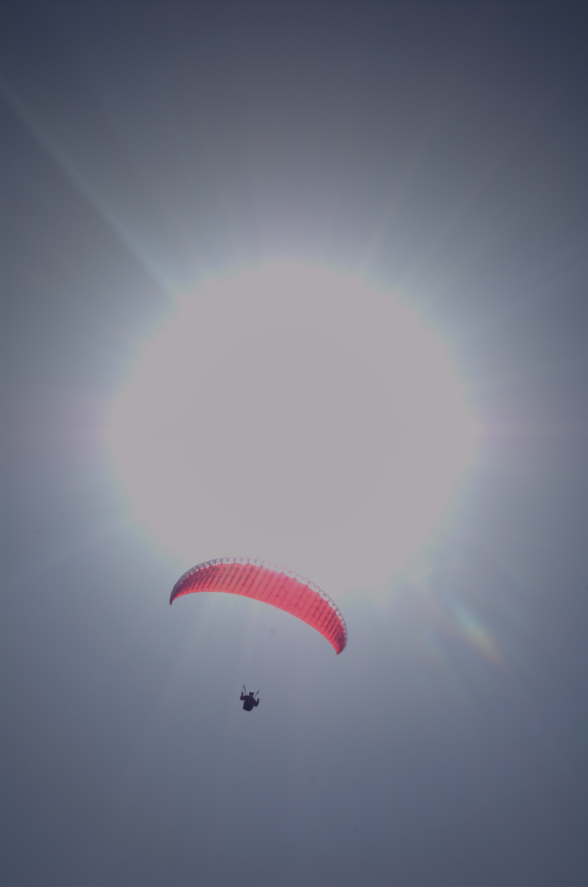 Parapente bajo el sol