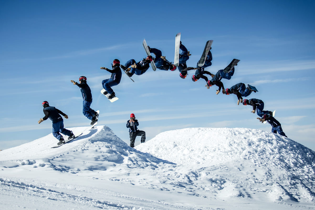 Javier Lliso y Thibault Magnin en el Campeonato de España de Slopestyle de Sierra Nevada