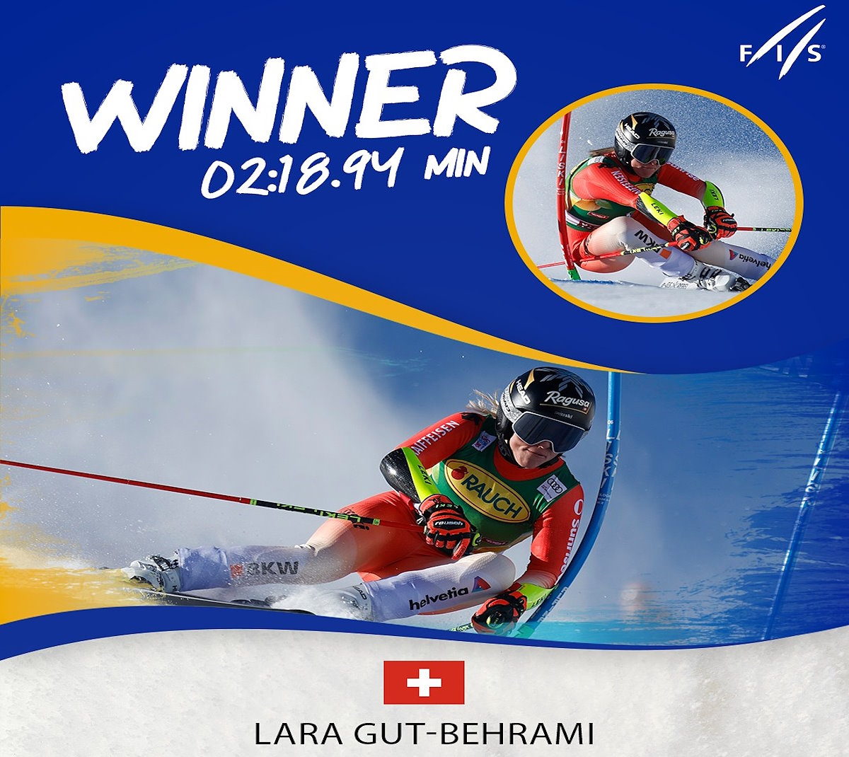 Lara Gut con una gran segunda manga vence en el GS inaugural de Sölden