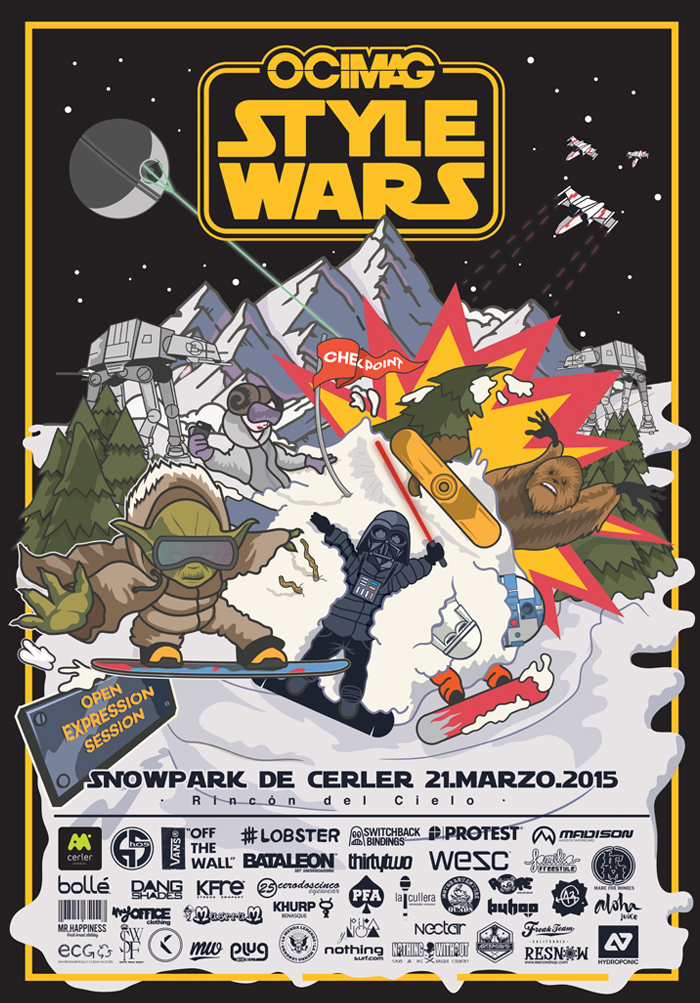 Cartel de la Ocimag Style Wars 21 de Marzo en Aramón Cerler