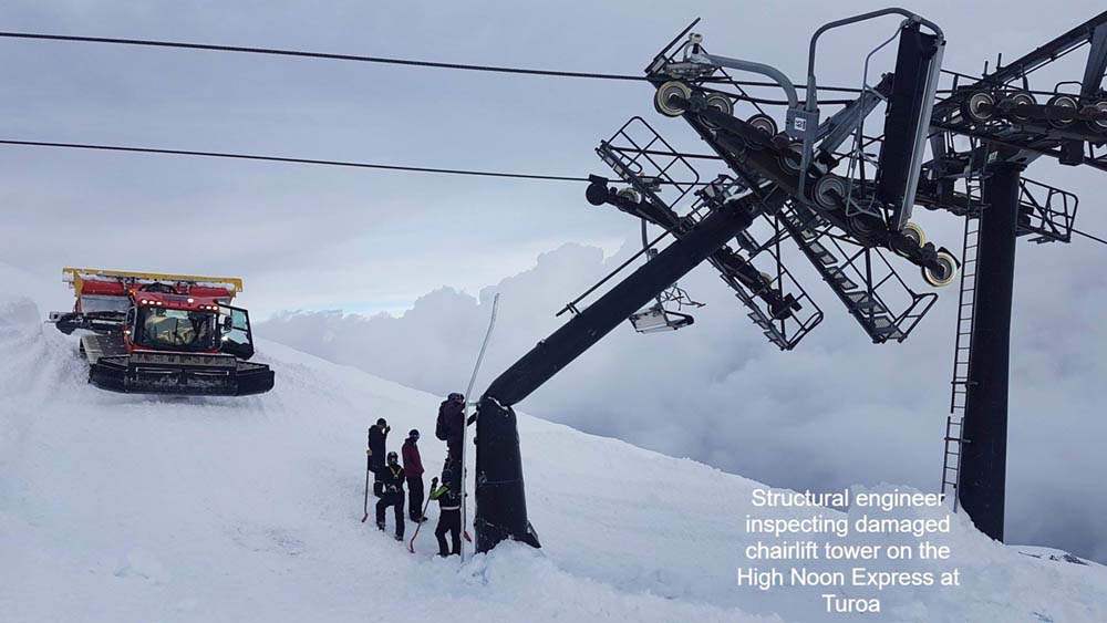 Una avalancha impacta gravemente contra un telesilla en Nueva Zelanda