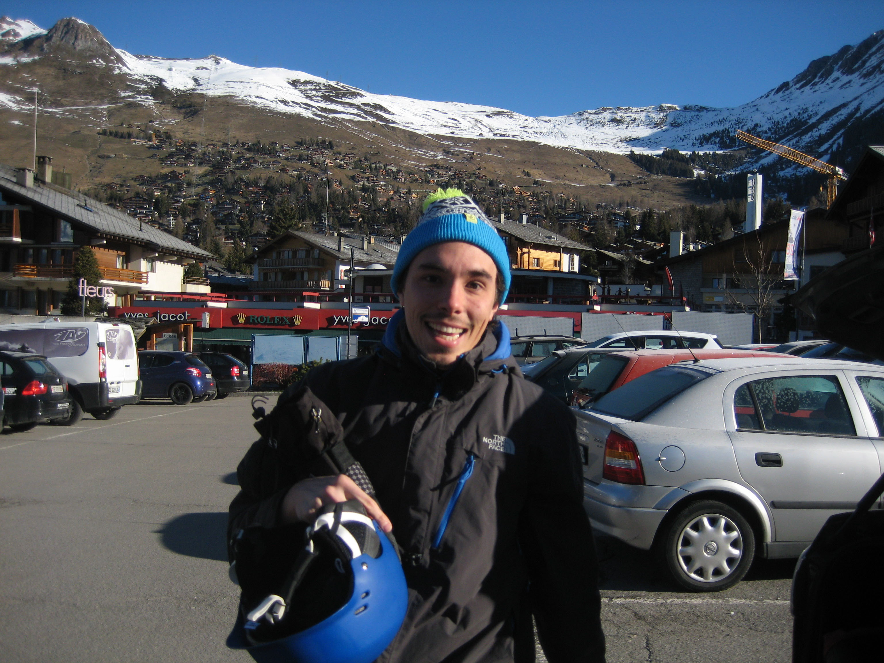 Parking en el pueblo de Verbier