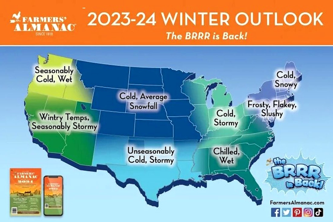 "The Farmers' Almanac" prevé otro invierno con mucha nieve. ¡Y el año pasado no falló!