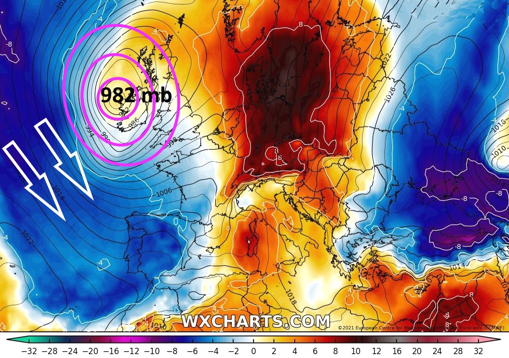 El domingo llega Mathieu: una profunda borrasca que traerá lluvias, nevadas y caída de las temperaturas