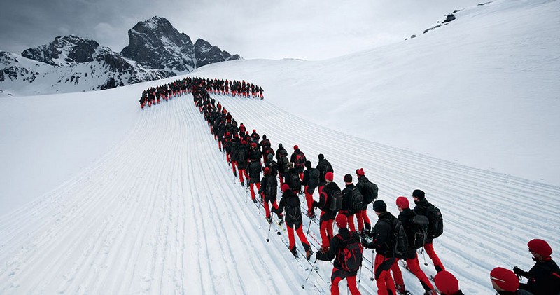 Flecha en los alpes