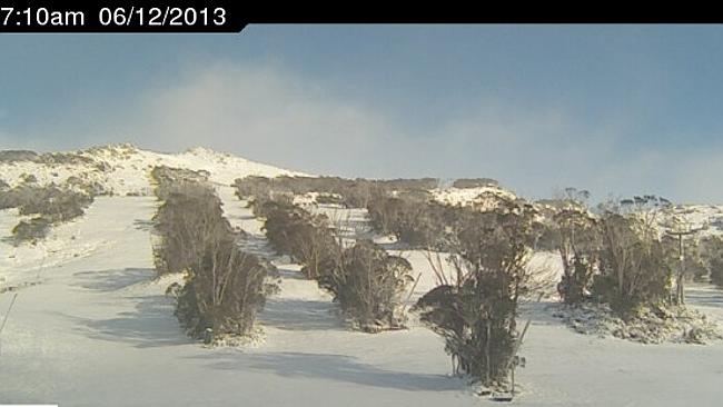 Nieva en los Alpes australianos en pleno verano