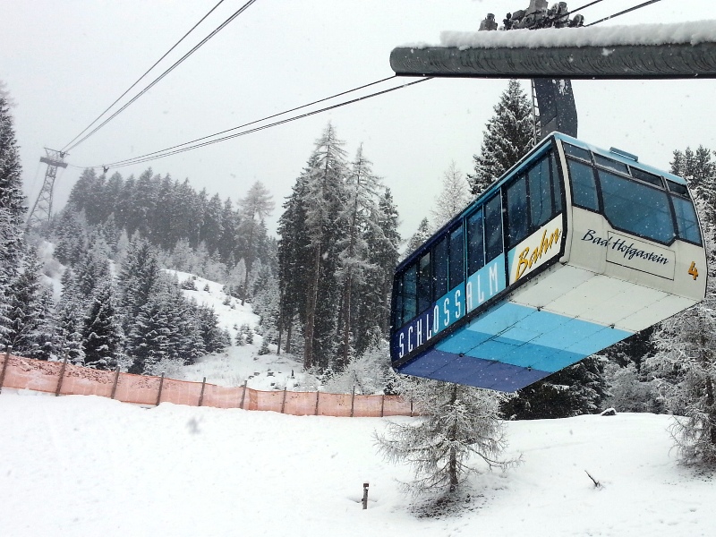 El funicular y el teleférico Schlossalm son el punto de partida desde Bad Hofgastein, un buen punto para escoger tu hotel. Crédito: Lugares de Nieve