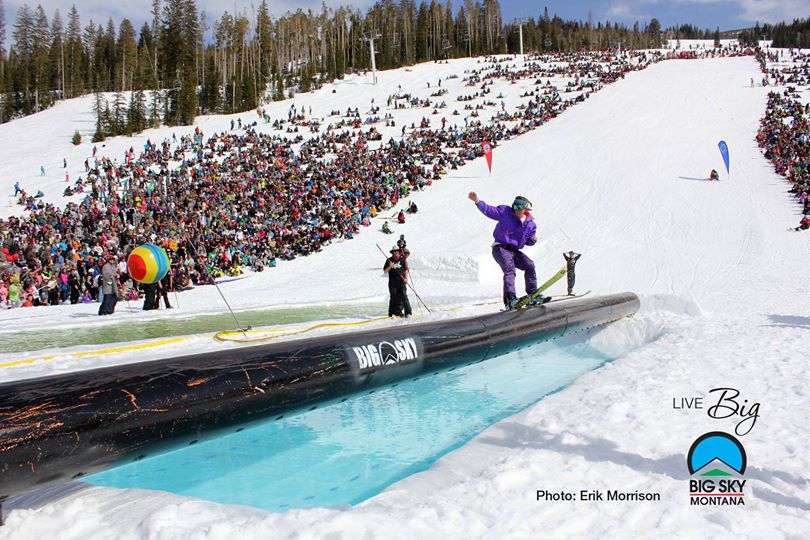 La fiesta del "tortazo mojado" de fin de temporada en Big Sky Resort