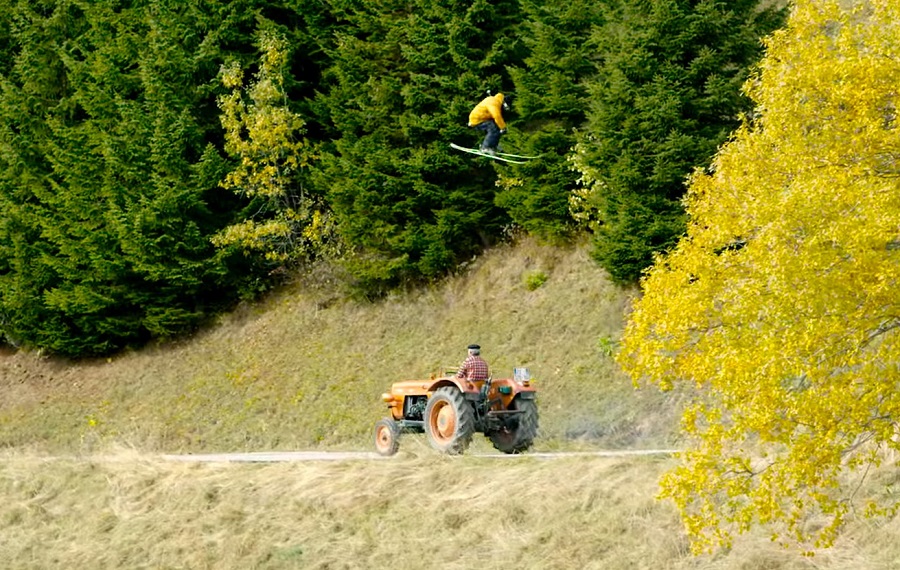 Candide Thovex, a la cabeza de las locuras de esquí más gamberro sin nieve