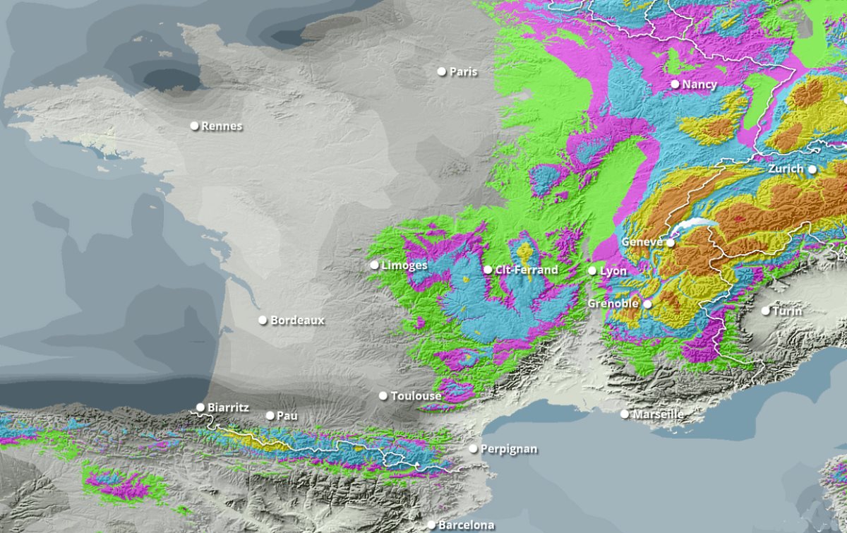 Previsión Fin de Semana: Ola de Frío y nevadas en los Alpes, nieve en la Península