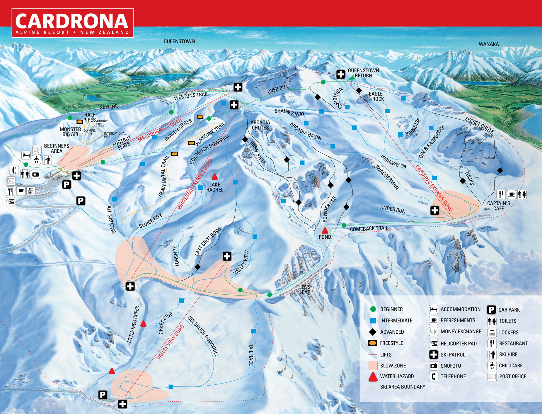 Cardrona mapa de pistas / Trail Map