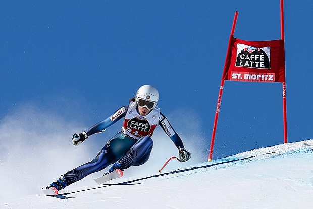 Carolina Ruiz en su etapa de corredora de la estructura de esquí alpino de la RFEDI. Alain Grosclaude/Ag Zoom Photo