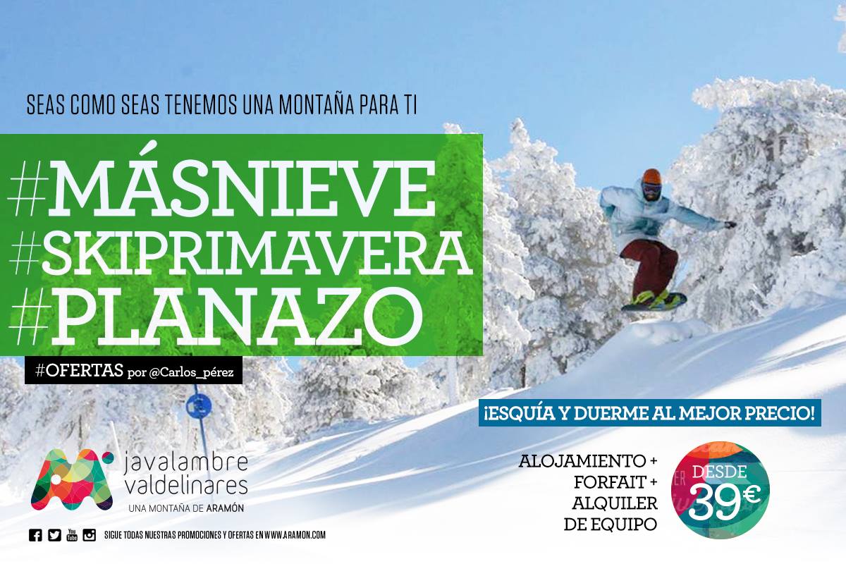 Aramón lanza promociones y descuentos de Primavera en Cerler, Valdelinares y Javalambre