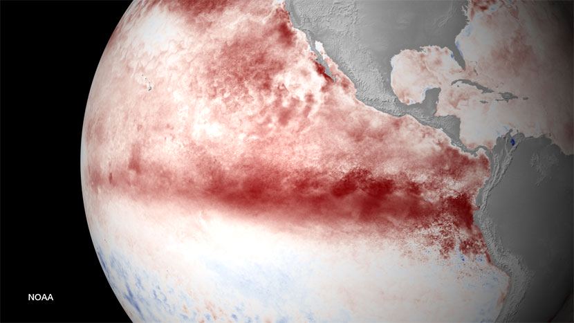 El Niño es el culpable del "caos climático" a nivel mundial según la NASA