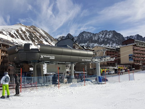 Grandvalira pone en marcha el nuevo telecabina del Pas de la Casa