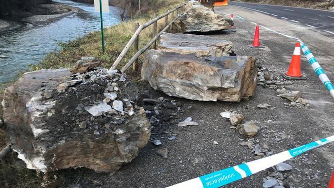 Cortada la carretera C-13 entre Sort y Llavorsí, principal vía de acceso a Port Ainé y Espot