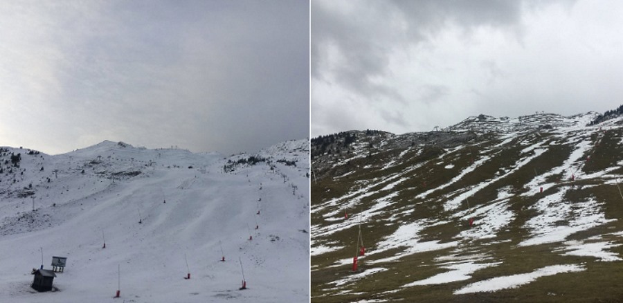 Candanchú y Astún retrasan su apertura por falta de nieve