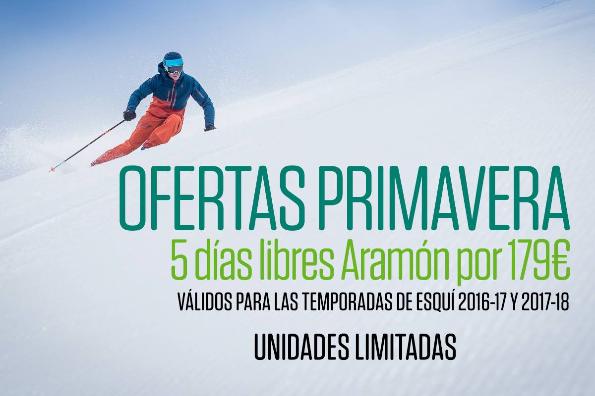 Aramón celebra la primavera con ofertas en los forfaits de 5 días y más promociones 