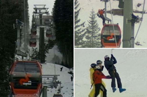 Rescatan a 200 personas de un telecabina en los Dolomitas