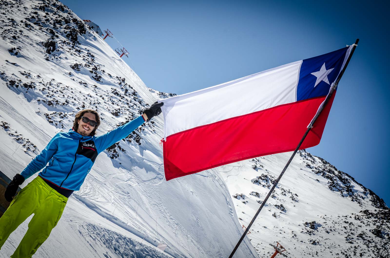 yo con la bandera de Chile