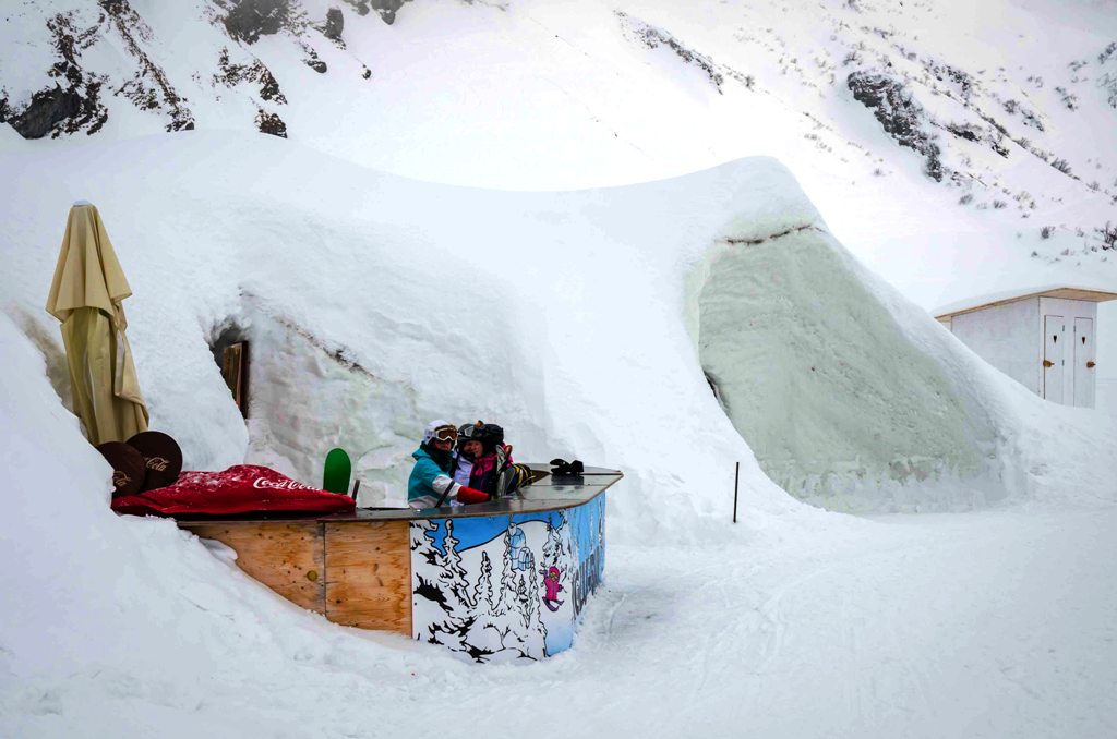 Exterior del Iglú de Engelberg, donde se ubica el bar