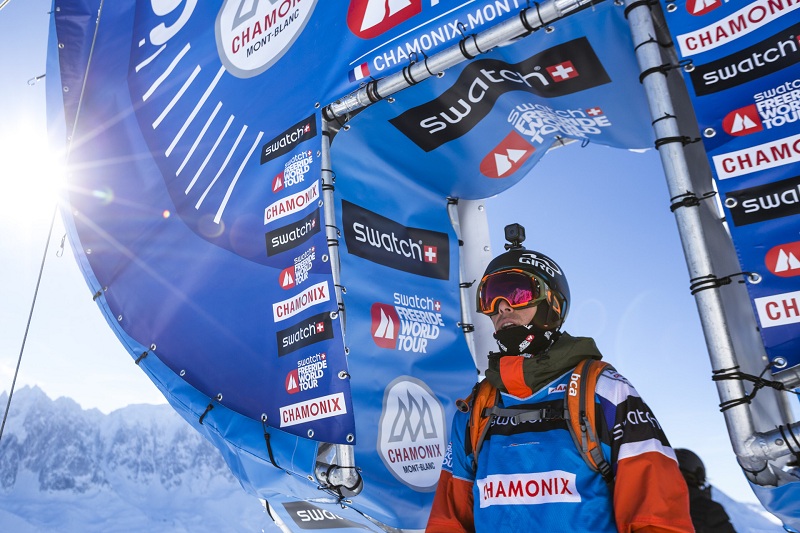 Línea de salida en la prueba de Chamonix del FWT 2016