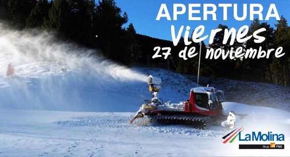 La Molina tiene previsto abrir el viernes 27 de noviembre