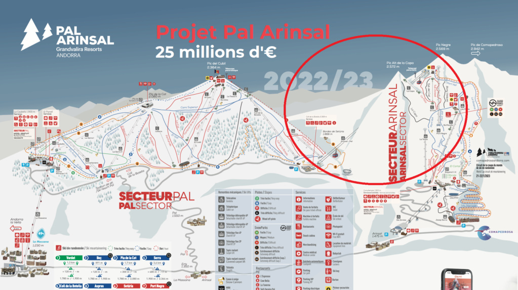 Novedades sobre la unión de Pal y Arinsal esquiando: seis remontes y nuevas pistas