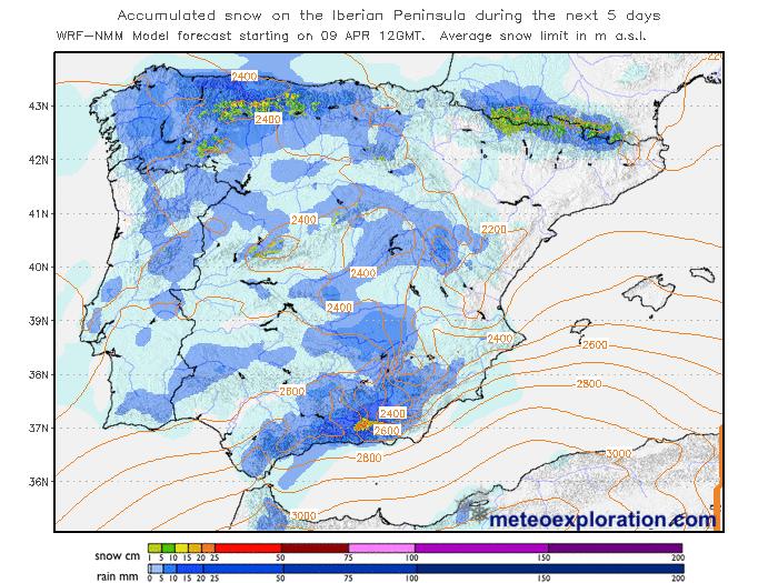 Depresión en el sur y precipitaciones en parte de la Península