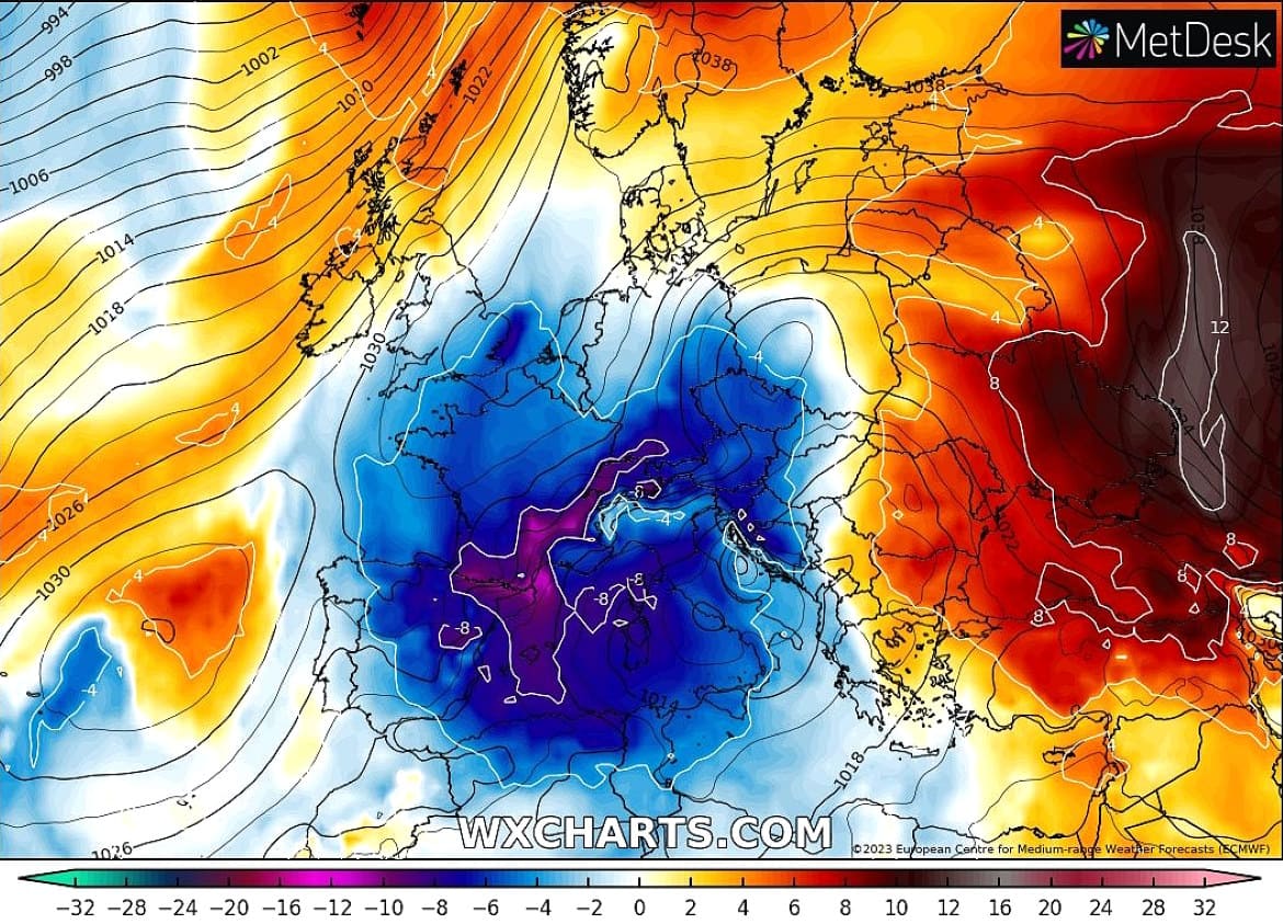 En plena nevada os damos la previsión para el fin de semana con temperaturas de hasta -20C