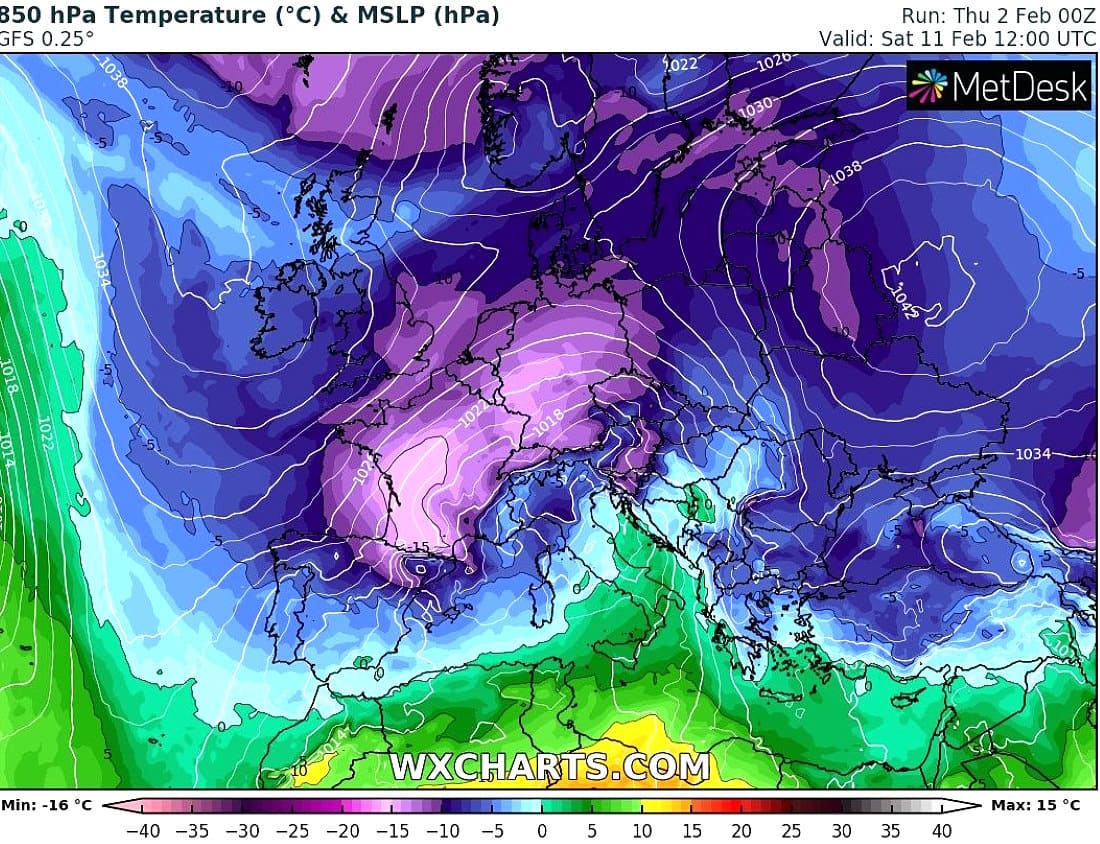 Estabilidad y frío normal para este inicio de febrero... ¿Sorpresa la semana que viene?