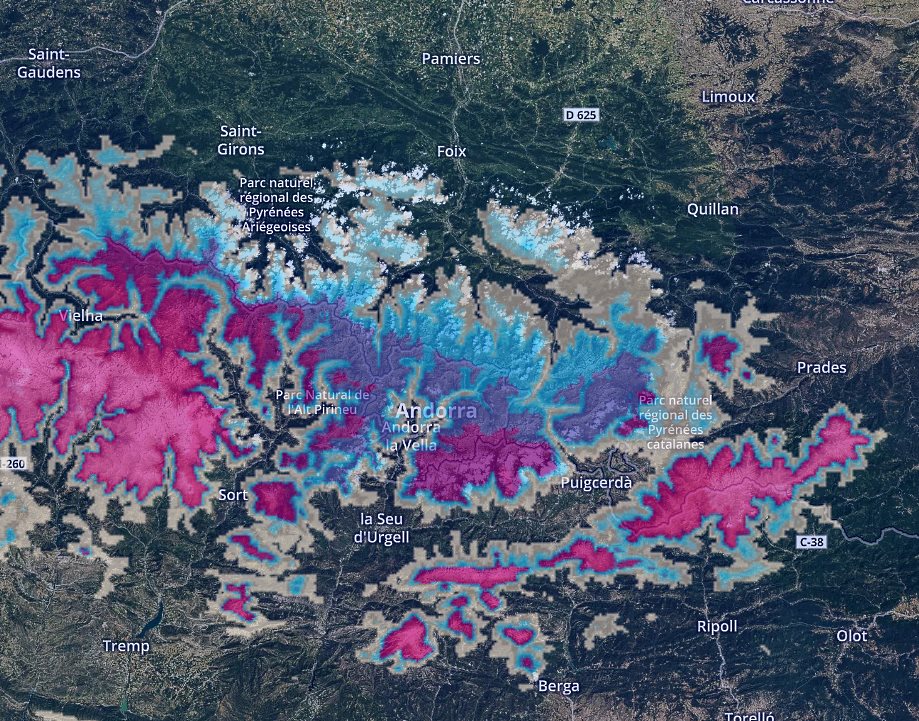 ¡Alerta!Baja la cota de nieve en el Pirineo catalán y Andorra este miércoles por la noche