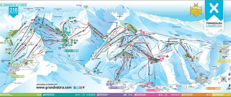 mapa pistas granvalira