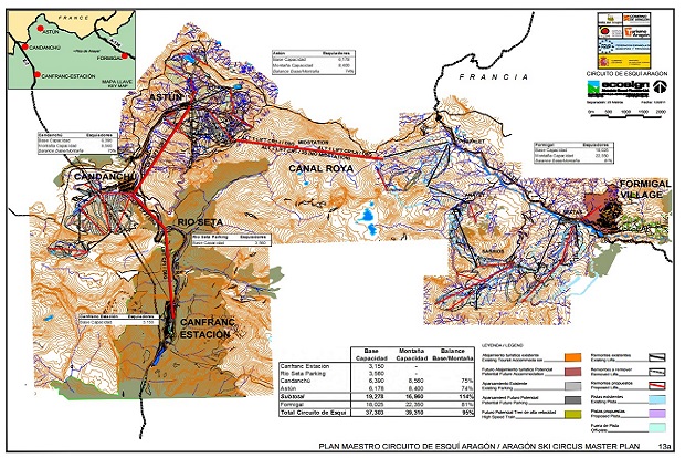 Plan maestro de la posible unión de Candanchú, Astún y Formigal 