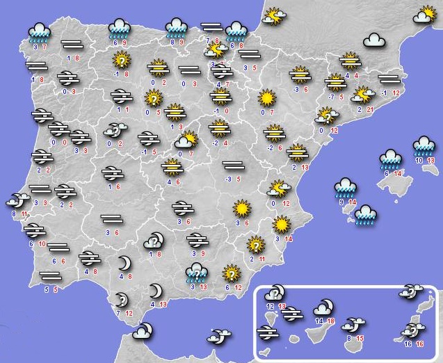 Previsión meteorológica para el puente de la Constitución