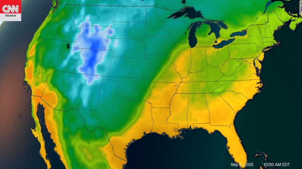 Las Montañas Rocosas pasan del calor a nevadas inusuales y mucho frío en 48 horas