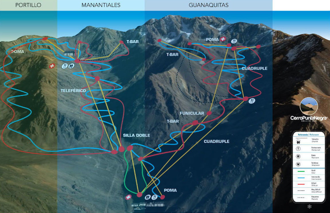 Punta Negra quiere hacer sombra a El Azufre como la estación de esquí más grande de América del Sur