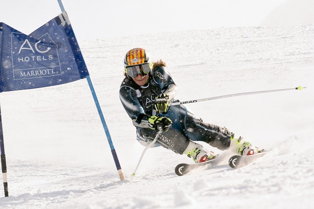 Judit Lluent durante una prueba de la Copa de España Másters de la RFEDI