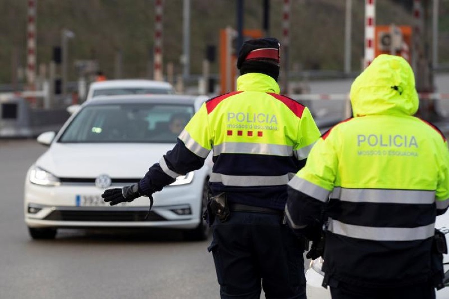 Controles policiales en los accesos a la Cerdanya 