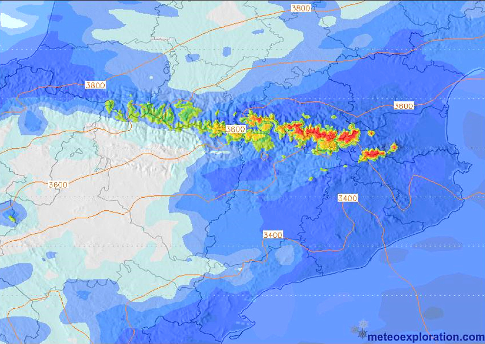 Llegan las nevadas al Pirineo y Cordillera Cantábrica con acumulados de 20 a 30 cm