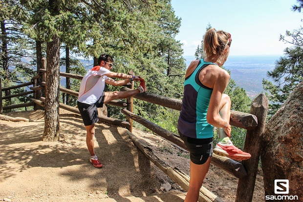 Laura Orgué y Jan Marguerit en la Pikes Peak Ascent de Colorado. Foto: Martina Valmassoi Salomon Running