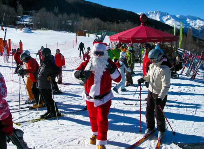 Papá Noel en Aramón Cerler