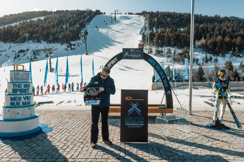  Grandvalira celebra el 10º aniversario de la primera Copa del Mundo de esquí alpino en Andorra