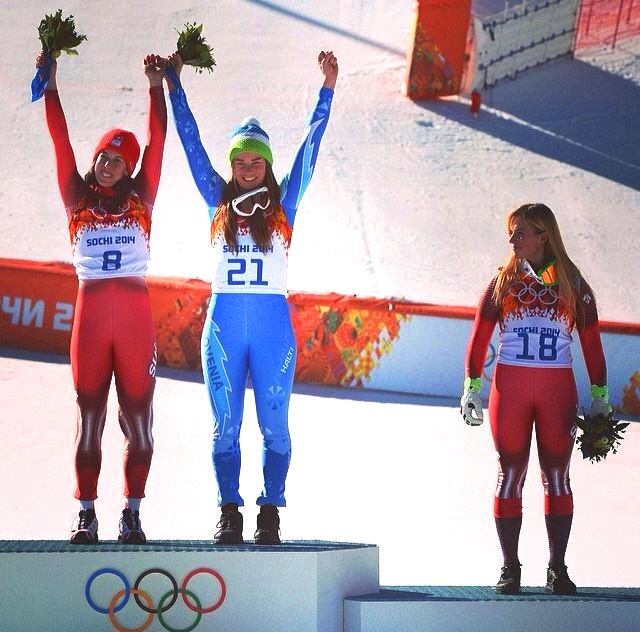 Increíble empate en el primer puesto de la prueba de Descenso en Sochi'14. Decepción para Carolina Ruíz